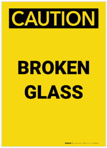 Caution: Broken Glass Portrait - Label