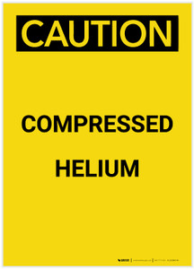 Caution: Compressed Helium Portrait - Label