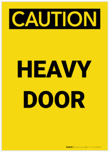 Caution: Heavy Door Portrait - Label