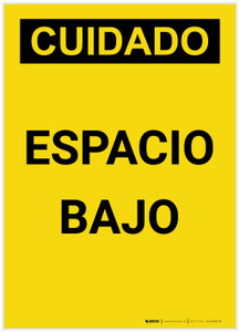 Caution: Low Clearance Spanish Portrait - Label