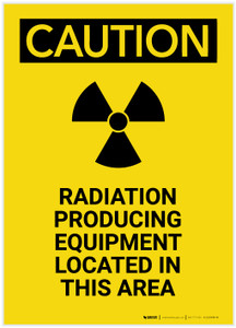 Caution: Radiation Producing Equipment Portrait - Label