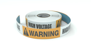 Warning: High Voltage - Inline Printed Floor Marking Tape