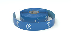 Traffic: Parking Blue Horizontal - Inline Printed Floor Marking Tape Traffic: Parking Blue Horizontal - Inline Printed Floor Marking Tape