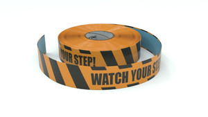 Hazard: Watch Your Step! - Inline Printed Floor Marking Tape Hazard: Watch Your Step! - Inline Printed Floor Marking Tape
