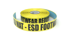 ESD: ESD Mat - ESD Footwear Required - Inline Printed Floor Marking Tape