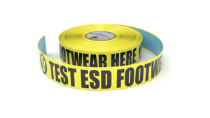 ESD: Test ESD Footwear Here - Inline Printed Floor Marking Tape ESD: Test ESD Footwear Here - Inline Printed Floor Marking Tape