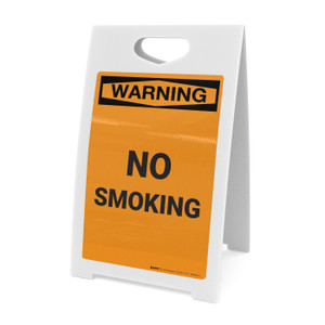 Warning: No Smoking - A-Frame Sign