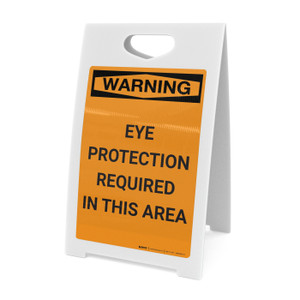 Warning: PPE Eye Protection Required - A-Frame Sign