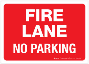 Fire Lane - No Parking - Label