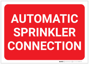 Automatic Sprinkler Connection - Label