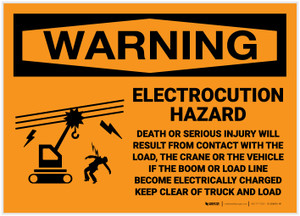 Warning: Electrocution Hazard - Death/Serious Injury Will Result from Contact - Label