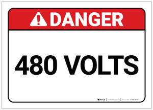 Danger: 480 Volts ANSI - Label Danger: 480 Volts ANSI - Label