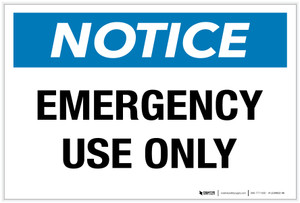 Notice: Emergency Use Only - Label