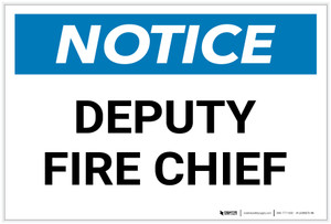 Notice: Deputy Fire Chief - Label