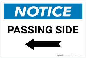 Notice: Passing Side Arrow Left - Label
