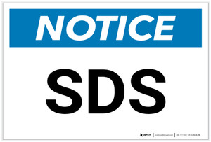 Notice: SDS Landscape - Label