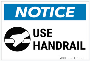 Notice: Use Handrail with Icon Landscape - Label