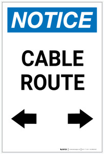 Notice: Cable Route with Arrows Portrait - Label Notice: Cable Route with Arrows Portrait - Label