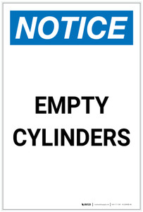 Notice: Empty Cylinders Portrait - Label