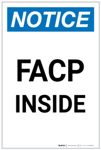 Notice: FACP Inside Portrait - Label