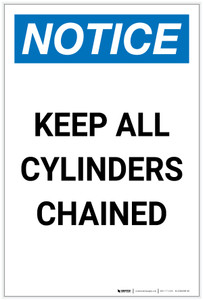 Notice: Keep All Cylinders Chained Portrait - Label
