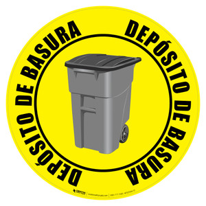 Depósito de Basura (Trash Bin) Floor Sign