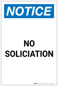 Notice: No Solicitation Portrait - Label