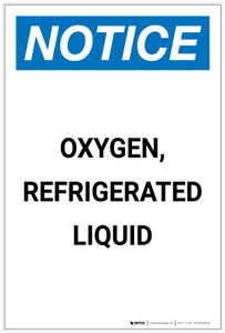 Notice: Oxygen Refrigerated Liquid Portrait - Label