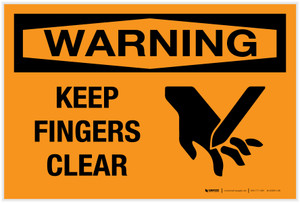 Warning: Keep Fingers Clear - Label