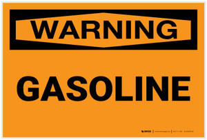 Warning: Gasoline Landscape - Label