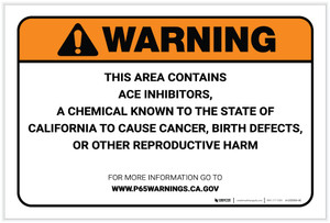 Warning: Prop 65 ACE inhibitors - Label