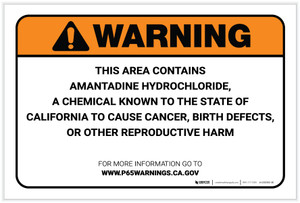 Warning: Prop 65 Amantadine hydrochloride - Label