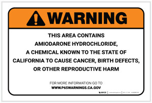 Warning: Prop 65 Amiodarone hydrochloride - Label
