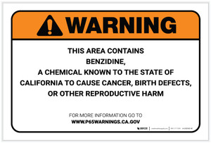 Warning: Prop 65 Benzidine - Label