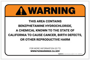 Warning: Prop 65 Benzphetamine Hydrochloride - Label