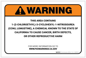 Warning: Prop 65 1-(2-Chloroethyl)-3-cyclohexyl-1-nitrosourea (CCNU, Lomustine) - Label