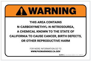 Warning: Prop 65 N-Carboxymethyl-N-nitrosourea - Label
