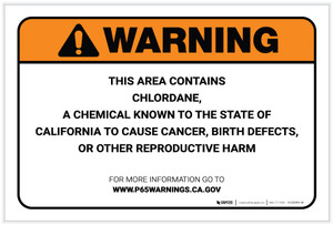 Warning: Prop 65 Chlordane - Label