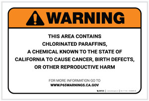 Warning: Prop 65 Chlorinated paraffins - Label