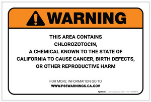 Warning: Prop 65 Chlorozotocin - Label