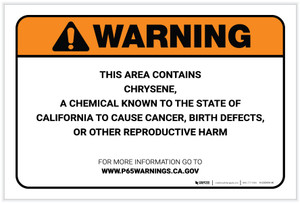 Warning: Prop 65 Chrysene - Label