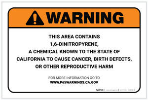 Warning: Prop 65 1,6 Dinitropyrene - Label