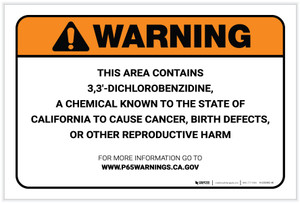 Warning: Prop 65 3,3 Dichlorobenzidine - Label