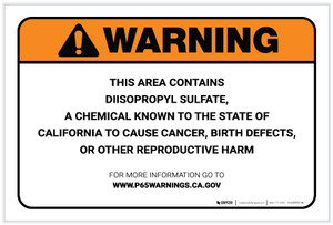 Warning: Prop 65 Diisopropyl Sulfate - Label