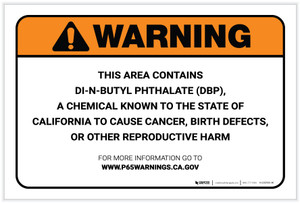 Warning: Prop 65 Di-N-Butyl Phthalate (DBP) - Label