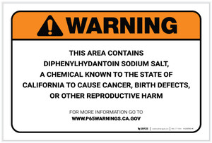 Warning: Prop 65 Diphenylhydantoin Sodium Salt - Label