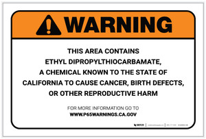 Warning: Prop 65 Ethyl Dipropylthiocarbamate - Label