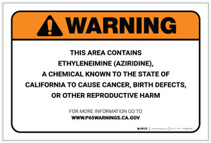 Warning: Prop 65 Ethyleneimine (Aziridine) - Label