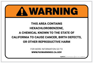 Warning: Prop 65 Hexachlorobenzene - Label