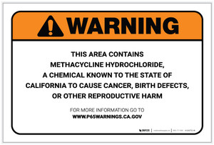 Warning: Prop 65 Methacycline Hydrochloride - Label
